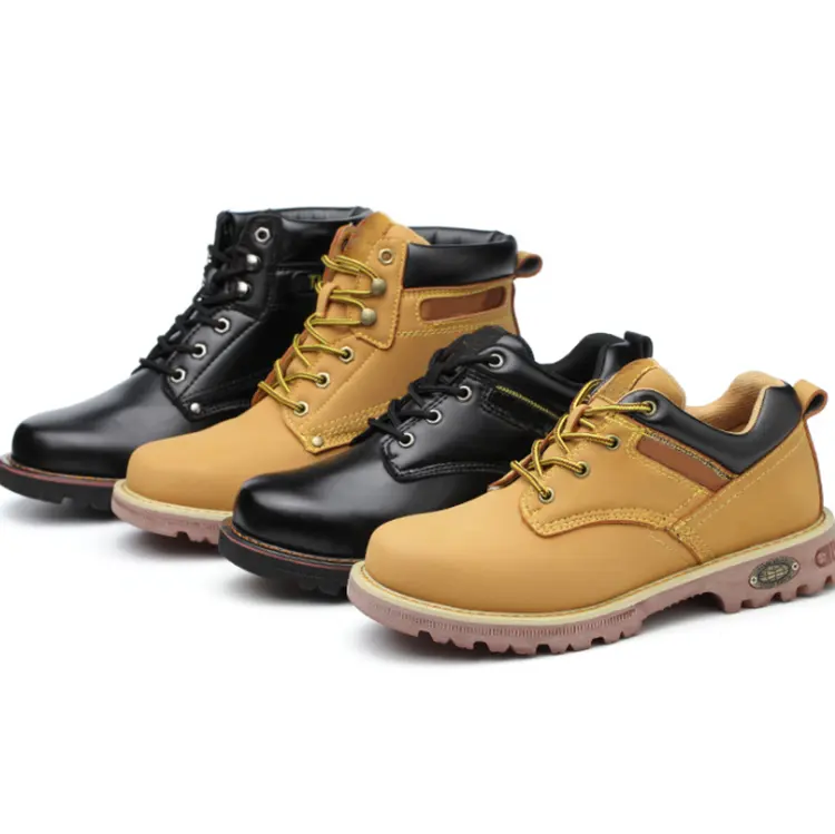 Zapatos de seguridad chinos para el trabajo, botas de seguridad transpirables con Goodyear Welt, color amarillo, para construcción, en venta