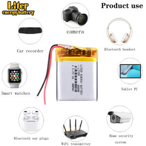 แบตเตอรี่ลิเธียมโพลิเมอร์300mAh <span class=keywords><strong>452530</strong></span> 3.7V สำหรับนาฬิกาฟิตรอน - Product Image 5