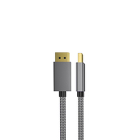 Câble coaxial DP plaqué or 8K 60Hz HD 2M 3M avec blindage tressé en PVC pour lecteur DVD, HDTV, ordinateur UHD 48 Gbps