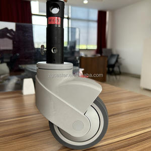 TPR TPE 4 Zoll 100mm Medical Rollstühle Rad Zentral bremse Verriegelung rollen Rad - Product Image 2