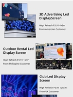 Écran LED intérieur EG 500x/x1000 P2.9 P3.91, panneau vidéo mural extérieur, affichage de location pour fond de scène