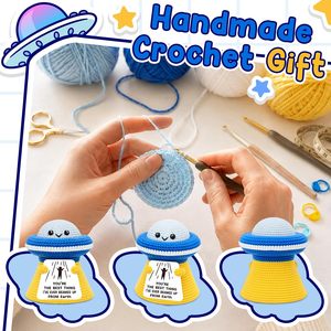 Belatelove UFO Decorativo da Scrivania all'Uncinetto Fatto a Mano - Regalo di Compleanno Motivazionale per Fidanzata o Insegnante |   SEI LA MIGLIORE COSA - Product Image 4