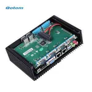 Qotom-Mini ordenador Industrial multifuncional J1900 Quad Core 2,0 GHz sin ventilador