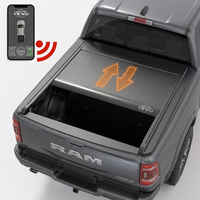 VEWU Couvre-caisse rigide robuste pour RAM 1500, couvre-caisse de pick-up électrique en aluminium, compatible avec les caisses de 5,7 pi et 6,4 pi, sans perçage