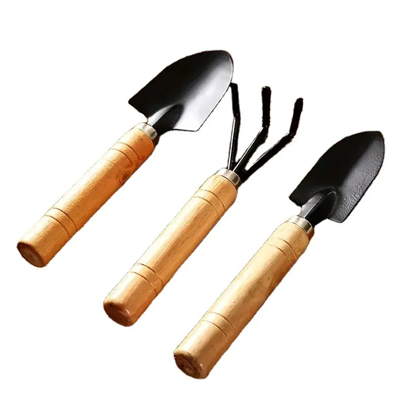 QIYE Garden Tool Set Rake Tip Shovel Gardening Plant Loose Soil Flower Shovel,small iron shovel with a handle,Loosening tool