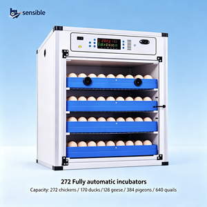 Incubateur d'œufs automatique 272 places pour volailles, couveuse commerciale avec retournement des œufs, affichage numérique, contrôle de la température et de l'humidité - Product Image 1