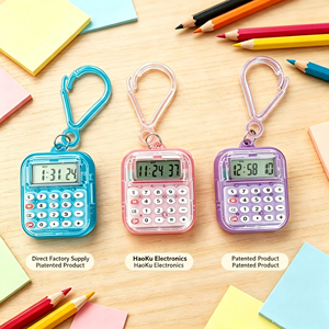 Calculadora de Bolsillo Transparente con Llavero, Mini Calculadora Científica Portátil, Máquina de Sumar para la Escuela, Oficina, Regalo - Product Image 1