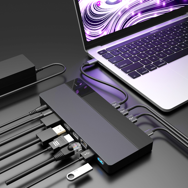13 in 1 Docking Station MST 2*  4k 60hz