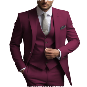 <span class=keywords><strong>Vert</strong></span> <span class=keywords><strong>sauge</strong></span> décontracté hommes costumes Slim Fit <span class=keywords><strong>mariage</strong></span> mariés smokings formel revers pointu 3 pièces ensemble mâle Blazer + gilet + pantalon - Product Image 5