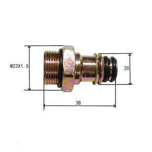 Airship-931 60 022 17 Series Connector M22X1.5 20mm Metal Threaded Quick Connect Fitting For Heavy Duty Truck Piping - Product Image 1