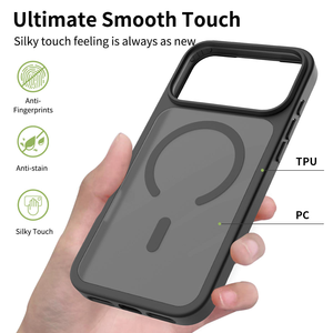 Apei מגנטי עבור iphone 17 pro max טלפון מקס (הגנה מפני ירידה) שקוף מט עם כיסוי נייד אנטי-טביעת אצבע - Product Image 3