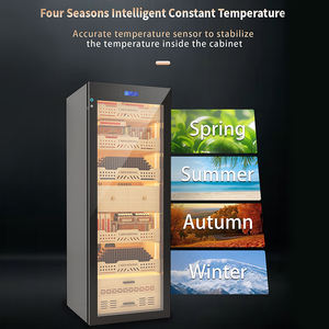 Luxury Constant Temperature Humidity Cigar <b>Cabinet</b> Cedar Wood Humidors Electric Stainless Steel App-Controlled 163L Capacity - Product Image 5