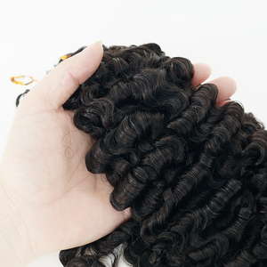 Hot Sale Virgin Feathering Crochet Human Hair <b>Extension</b> Thick Ends Burmese Curl Style Braiding Hair Kinky <b>Curly</b> <b>Extensions</b> - Product Image 4
