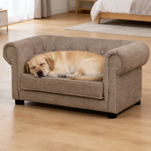 Lit <span class=keywords><strong>pour</strong></span> animaux de compagnie minimaliste marron, résistant à la saleté, OEM, respirant et doux <span class=keywords><strong>pour</strong></span> la peau, canapé <span class=keywords><strong>pour</strong></span> animaux de compagnie, lits <span class=keywords><strong>pour</strong></span> chiens de grande taille - Product Image 1