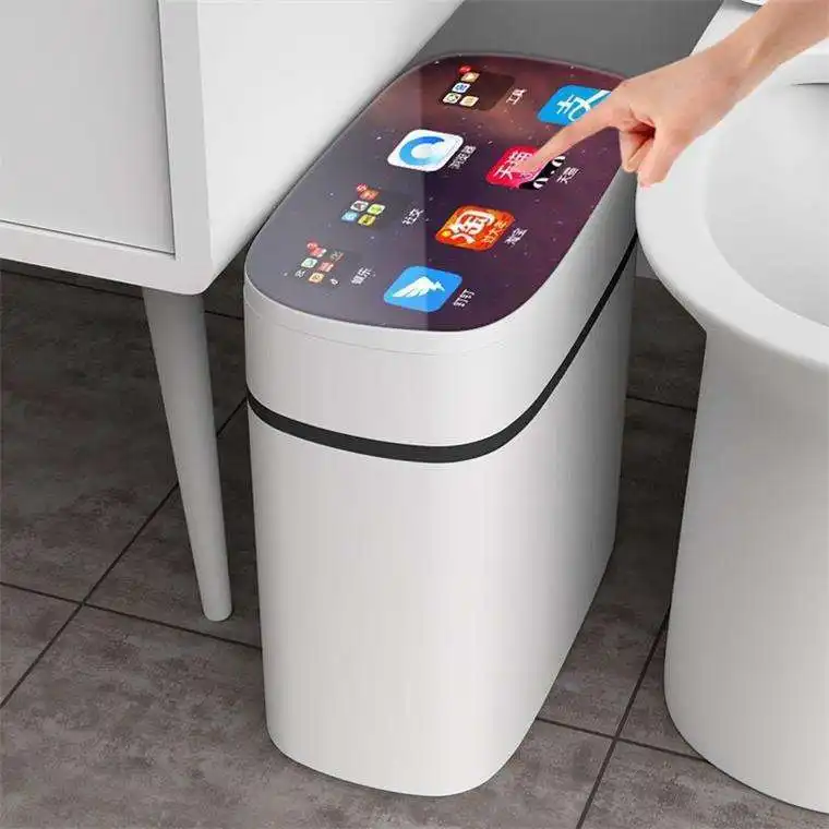 Intelligente Automatische Keuken Draagbare Oplaadafval Stof Plastic Slimme Vuilnisbak Slimme Afvalbakken