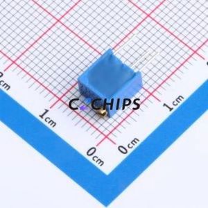 Résistance/potentiomètre réglable 3266W-1-500LF, composant traversant (THT)-3P, 6,4x4,3 mm, résistance 50 ohms, 10 %, 250 mW, 100 ppm/ ℃ - Product Image 2