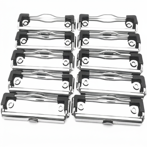 Office School <b>Stationery</b> Black Plastic Doctor Nurse Pen Clip Clamp Pen <b>Holder</b> Stand for 70mm Flat Metal Wire Clipboard Clip - Product Image 1