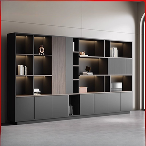 خزانة خشبية للملفات المكتبية وخلفية للكتب والجدران/مدرب مع لوح خشبي لتخزين البيانات - Product Image 1