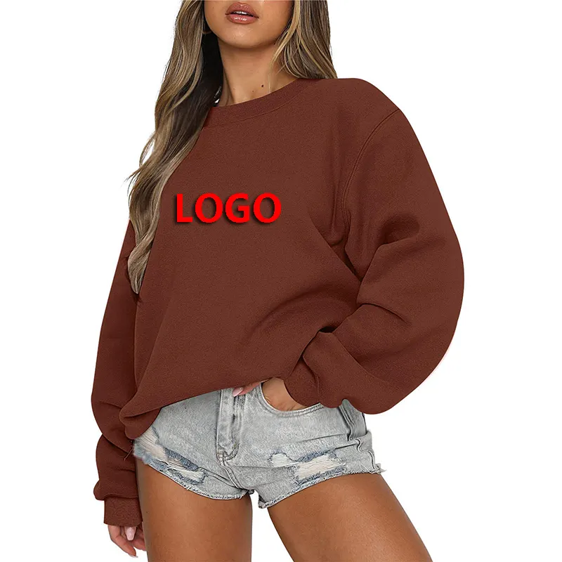 soft high quality sweatshirt dress printed hoodies customizable sweatshirts for women female 3d embossed sweatshirt wholesale