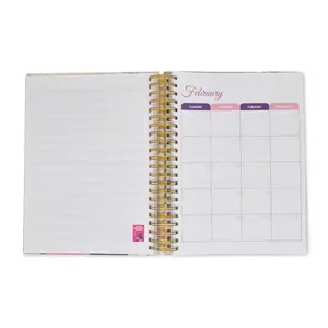 Hardcover Boek Afdrukken Organizer Spiraal Notebooks A4 A5 Kalender Dagboek Dagboek Jaarlijkse Planner Notebooks Aanpasbaar