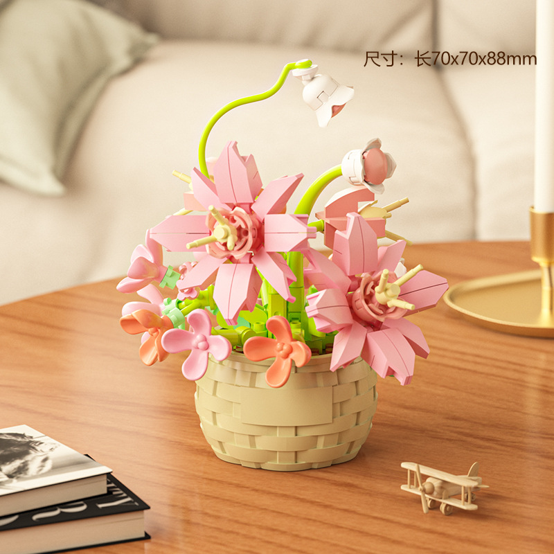 M3080 pink rose dream (with flower basket) color boxed