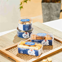 Boîte à biscuits en plastique dur transparent jetable multi-tailles pour emballer les puffs, les pâtisseries, les biscuits