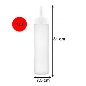 ขวดจ่ายซอสที่แม่นยำ1L สำหรับการจัดเก็บและการจัดระเบียบ - Product Image 5