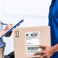 Étiquettes d'expédition adhésives résistantes aux basses températures OEM/ODM, étiquettes vierges pour codes-barres, étiquettes de bureau