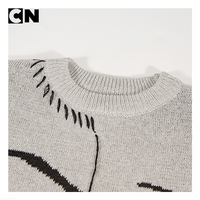 Suéter de tela de araña informal para hombre, Jersey de punto con hombros caídos, manga larga, elegante, invierno, Otoño, Jersey de punto a la moda