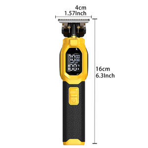 เครื่องตัดผม Kemei Km 1878 ใบมีด 4 ซม. จอ LCD แสดงผล ใช้พลังงานแบตเตอรี่ ความยาว 16 ซม. สำหรับการดูแลเส้นผมผู้ชาย - Product Image 1