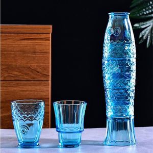 Juego de 4 Vasos de Acero Inoxidable con Forma de Pez Koi, Duraderos, Portátiles, con Impresión UV - Product Image 1