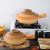 Casserole en céramique émaillée classique avec poignée résistante aux hautes températures pour nouilles de riz et petits plats