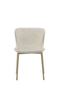 Minimalistische rechthoekige witte tafelblad van hout en metaal met gepoedercoat sinterstenen onderstel voor keuken of kantoor - Product Image 5