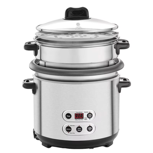 <strong>3</strong>-in-1 Smart Rice Cooker with Digital Touch Screen, <strong>Timer</strong>, Glass Lid, Keep Warm Function, for Household Cooking Boiling Steaming - Product Image 2