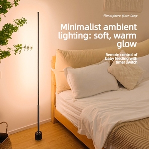 Lampe de sol à télécommande avec protection oculaire et lumière d'ambiance pour chambre à coucher, chevet d'enfant, allaitement de bébé, salon - Product Image 4