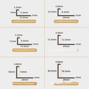 Bande de finition de carrelage en alliage d'aluminium ultra-étroite en forme de C, étanche, durable, ignifuge, anticorrosion, style crème moderne - Product Image 3