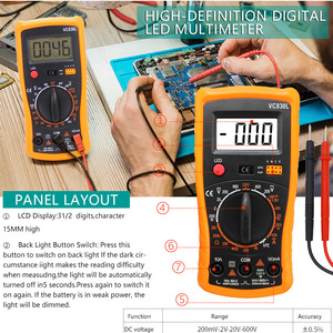 Kit de fer à souder 200W 220V à température réglable, 26 pièces, avec multimètre et accessoires - Product Image 2