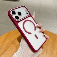 Coque rigide magnétique transparente mate de luxe GSCASE pour iPhone 18 Pro Max 17 16 15 14 13 12 11 Pro Max, effet peau givrée