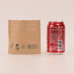 Sac d'emballage personnalisable en papier <span class=keywords><strong>kraft</strong></span> biodégradable pour thé et café <span class=keywords><strong>Sachet</strong></span> thermoscellé à trois côtés à faible quantité minimale de commande <span class=keywords><strong>compostable</strong></span> pour les aliments - Product Image 3