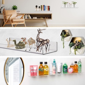 Étagères murales flottantes, étagère de rangement en acrylique transparent - Product Image 5