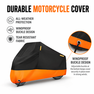 Heavy Duty Oxford Motorcycle Body Cover with Premium Weather Defense for Long Term Outdoor Storage Custom Logo Available - Product Image 1
