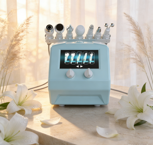 Appareil de dermabrasion hydraulique 8-en-1 pour le visage avec rajeunissement et blanchiment de la peau, jet d'oxygène et technologie de réhydratation - Product Image 1