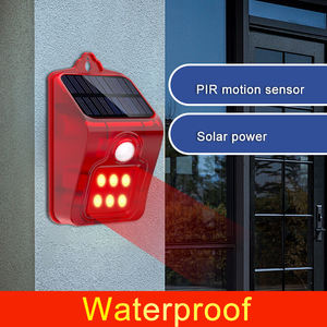 Alarmas de luz de sirena de seguridad de sonido de 100db Alarma de sensor de movimiento PIR solar al aire libre con control remoto para el hogar Villa Patio Granja - Product Image 5