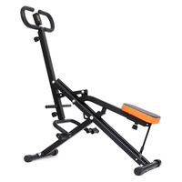 Máquina de Ejercicios Plegable FDFIT de Acero para Montar a Caballo, Silenciosa, para Gimnasio en Casa, Entrenador de Abdominales y Core, con Monitor LCD, Esculpe el Cuerpo Completo, Ahorra Espacio, Unisex