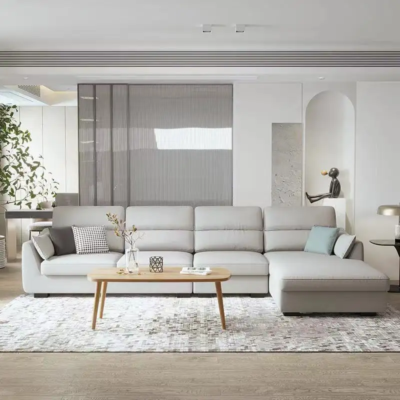 Novo conjunto de sofá de luxo, jogo de sofá e decoração de sala de estar em ouro, branco, azul, rosa e confortável para casa