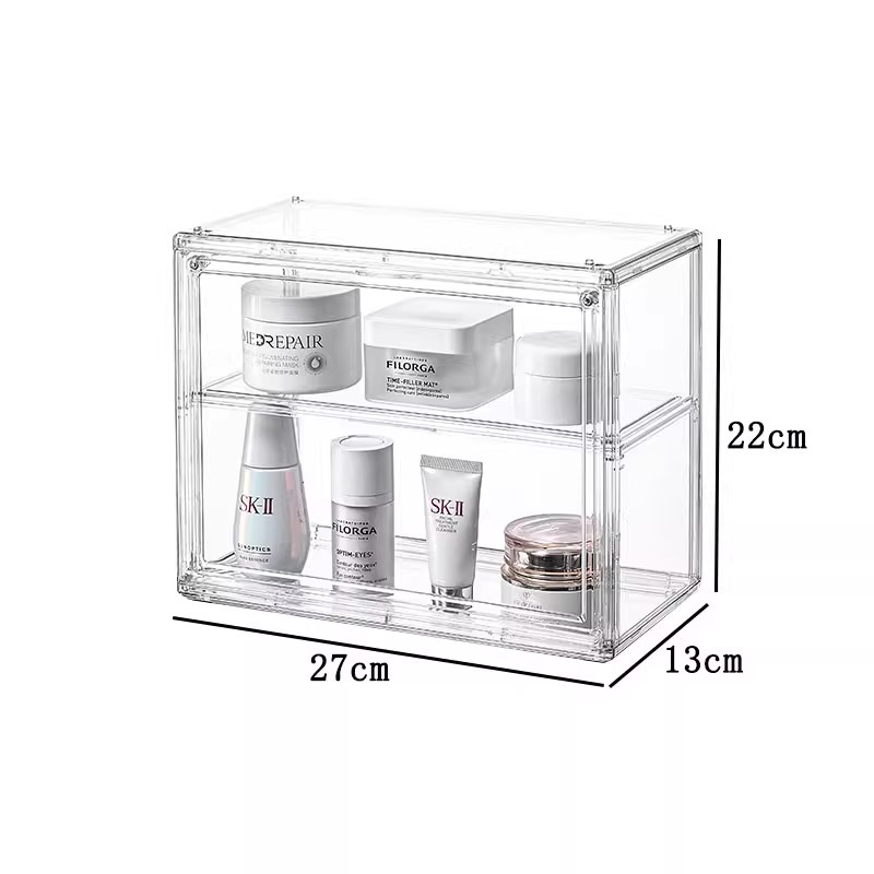 27*22*12cm fixé au mur [petite étagère transparente 1 couche]