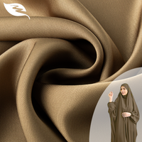 Tissu d'Abaya de Luxe Solide en Soie Brillante, Satin Nida de Haute Qualité en Polyester, Tissu Sergé pour Robe
