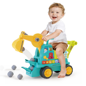 Jouet Excavatrice Portative pour Tout-Petits avec Bras de Pelle Mobile, Musique, Formes et Outils – Véhicule de Construction Éducatif - Product Image 3