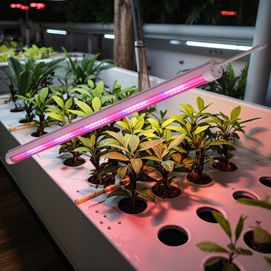 IP66 Indoor Plant Grow Light Bars 60W LED Bloom Plastic Plug & Play Dimmable for Lettuce/Strawberries and Other Leafy Greens