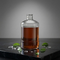 Bouteille vide en verre clair de 500 ml, 700 ml, 750 ml pour rhum, spiritueux, vodka, gin, tequila, avec sérigraphie